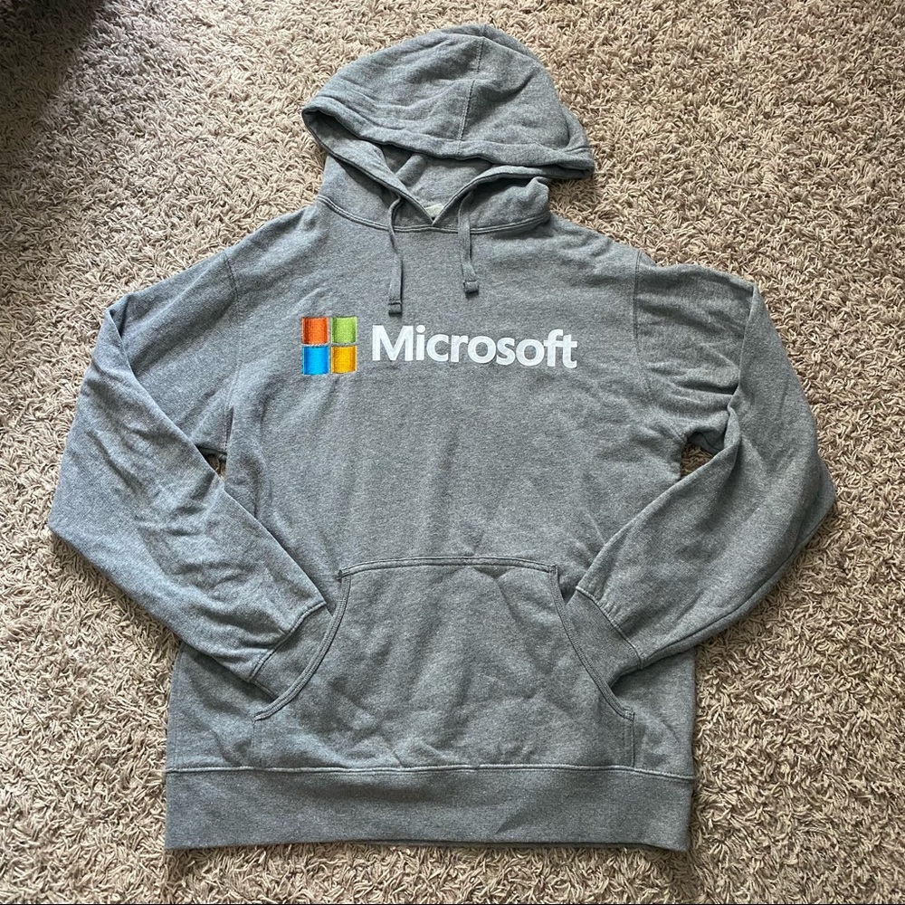 Gray Microsoft Hoodie
